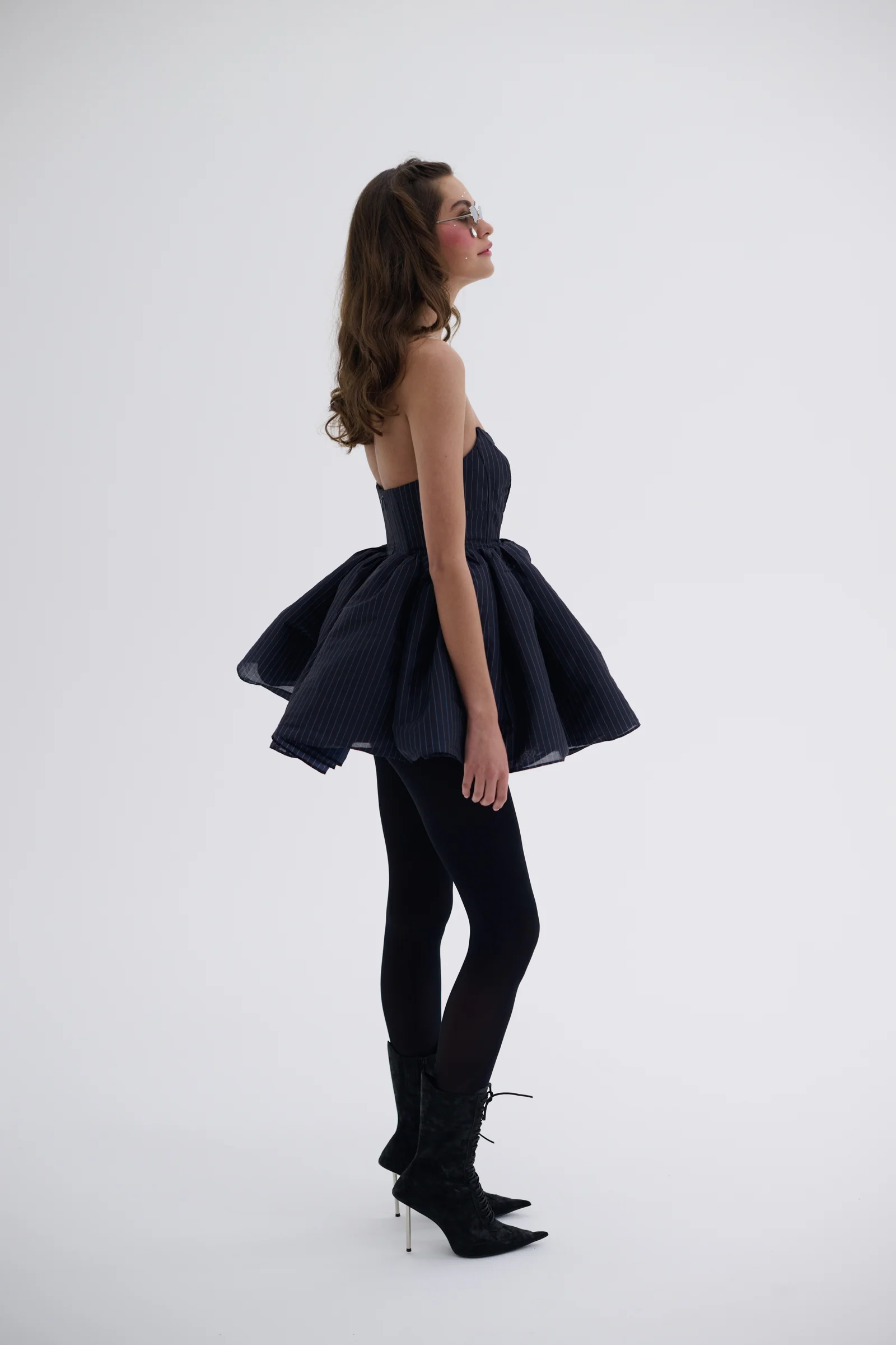 The Pinstripe Veuve Dress - Image 4