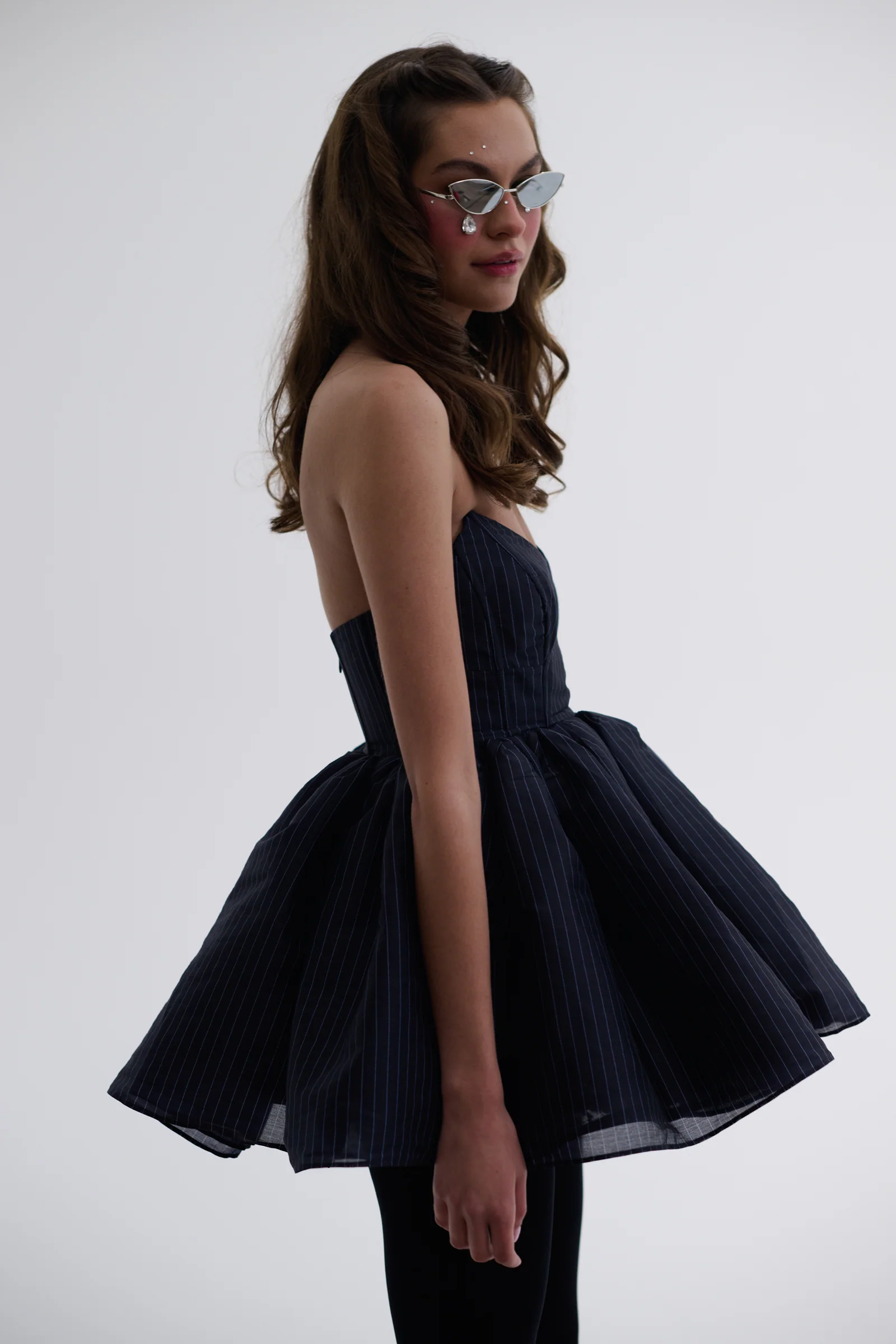 The Pinstripe Veuve Dress - Image 5
